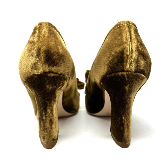 MIU MIU crushed velvet heels with bow, made in Italy, size 39.5 - Picture 8 of 12